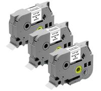 Lot de 3 Etiquettes Blanc compatible Brother P-touch TZe-231 - Ruban 12mm x 8m Phonillico®