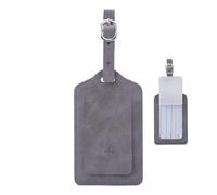 Lot de 3 étiquettes pour valises de 12 x 7 cm en cuir synthétique avec housse de protection de l'intimité pour éviter les pertes, voyage, croisière, affaires, et adultes