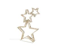 Lot de 3 Etoiles de Noël Empilées, 80cm, 350 LEDs, Lumière Blanc Chaud, Fil