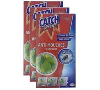 Lot de 3 Etuis de 6 Stickers Anti-Mouches Décoratifs verts sans odeur