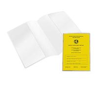 Lot de 3 étuis de protection pour carnet de vaccination - 105 x 148 mm - DIN A6 pour vieux permis de vaccination - souvent exposés avant 1980 - Couverture double face - Transparent