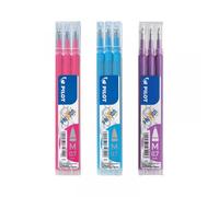 Lot De 3 Étuis De Recharges Frixion Ball Pilot Pointe Moyenne 0.7mm Assortiment