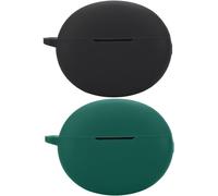 Lot De 3 Étuis En Silicone Souple Compatibles Oppo Enco X3 ¿ Recharge Sans Fil, Protection Anti-Choc, Design Cartoon 3d Avec Mousqueton (Noir/Vert/Rose)