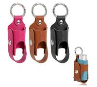 Lot de 3 étuis pour inhalateur d'asthme, étui de protection en cuir PU, étui de transport léger avec mousqueton, inhalateur non inclus (étui uniquement)