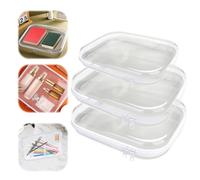Lot de 3 étuis transparents à fermeture éclair pour collations, trousse de maquillage portable étanche avec fermeture éclair, étui rigide transparent à fermeture éclair pour le rangement des