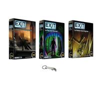 Lot De 3 Exit Jeux en Français : La Disparition De Holmes + Le Parc De L'Horreur + La Maison des Énigmes + 1 Décapsuleur Blumie