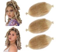 Lot de 3 extensions de cheveux afro Twist Marley Twist pré-pelucheux de 40,6 cm pour dreadlocks douces (27/613, 40,6 cm)