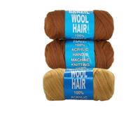 Lot de 3 extensions de cheveux brésiliens en laine synthétique pour tressage - 2 x marron et 1 x blond miel - Cheveux synthétiques pour homme, femme et enfant - Doux, sans nœuds, faciles à coiffer