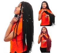 Lot de 3 extensions de cheveux synthétiques pré-étirés au crochet Havana Mambo - 55,9 cm (30#)