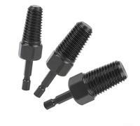 Lot de 3 extracteurs de vis à tige hexagonale pour 1/2", 3/4", 1", outil de réparation de tuyauterie d'eau compatible avec perceuse au lithium et Ma