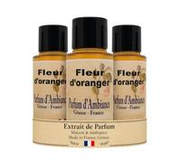 Lot de 3 - Extrait de Parfum d'Ambiance Fleur d'Oranger - Made in France Grasse - Diffuseur Maison Senteur Fleur d'Oranger - 15ml