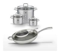 Lot de 3 Faitouts 16/20/26cm & 2 Poêles 24/32cm Elo Relief Evolution