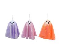 Lot de 3 fantômes d'Halloween à suspendre, 25,4 cm, mignons fantômes volants pour jardin, cour et décoration de fête, pelouse, terrasse