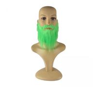 Lot de 3 fausses barbes de leprechaun pour homme et femme Vert Costume moustache Saint Patrick Carnaval Fête