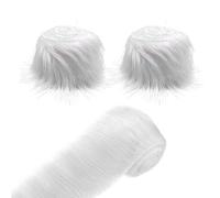 Lot De 3 Fausses Fourrures, Bandes En Peluche Pour La Décoration, Tissu De Fourrure Artisanal Moelleux, Fausse Fourrure Pour L'Artisanat, Convient Pour Les Vêtements, Chaussures, Poupées, Etc.