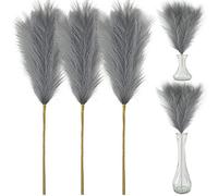 Lot de 3 Faux Pampas Herbe Tige 70cm / 27 "Moelleux et Sec Pampas Herbe Tige Bouquet botanique Vase Remplissage pour Mariage esthétique bohème Home Decor