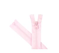 Lot de 3 fermetures éclair en résine à verrouillage automatique, grandes dents, 5#, pour vestes, vêtements et accessoires,Rose,100 cm