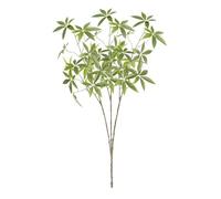Lot de 3 Feuilles Artificielles avec Tiges, Branches D'arbre à Monnaie Tressées, Pics Pachira Aquatica, Branches de Fausses Feuilles Vertes, Fausses Brindilles, Plantes pour la Maison, le Bureau, le M