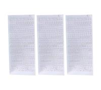 Lot de 3 feuilles d'autocollants alphabet coréen pour carnet d'écriture, pochoir, étiquette décorative, lettre coréenne