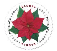 Lot de 3 feuilles de 10 timbres « Always Good for 28,3 g » - Poinsettia Forever