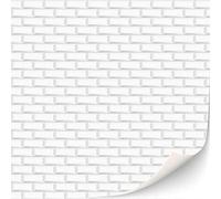 Lot de 3 feuilles de carreaux muraux autocollants pour salle de bain, cuisine, maison de poupée, échelle 1:12 (carreaux de métro blancs)