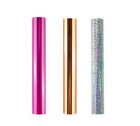 Lot de 3 feuilles de papier brillant - Variété métallique - Belle couleur diamant 3 rouleaux de feuille d'estampage à chaud - Pour imprimante laser et plastifieuse - Pour scrapbooking, travaux manuels