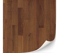 Lot de 3 feuilles de revêtement de sol autocollant pour maison de poupée à l'échelle 1:12 (bois de noyer)