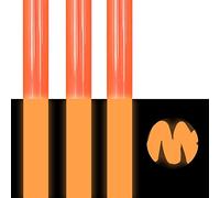 Lot de 3 feuilles de vinyle de transfert thermique pour Cricut & Silhouette Cameo, orange fluo lumineux, 30,5 x 25,4 cm