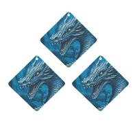 Lot de 3 feuilles d'encens à suspendre Dragon Cool Blue pour voiture, maison, voiture, décoration intérieure