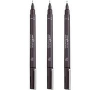 Lot De 3 Feutres De Dessin Uni Pin - 0.5 Mm - Gris Foncé - Uni-Ball