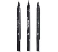 Mitsubishi Pencil – Stylo à pointe pinceau Uni Pin – Noir – Lot de 3