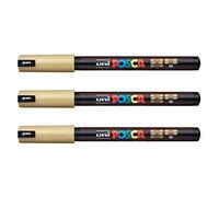 Lot de 3 feutres Posca PC-1MR Uni-Ball, disponible dans une gamme de 16 couleurs