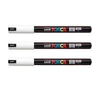 Lot de 3 feutres Posca PC-1MR Uni-Ball, disponible dans une gamme de 16 couleurs