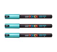 Lot de 3 feutres Posca PC-1MR Uni-Ball, disponible dans une gamme de 16 couleurs vert métallisé