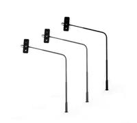 Lot de 3 feux de circulation H0 avec LED et lumière piétonne pour modélisme de chemin de fer à l'échelle 1:87 avec résistances pour fonctionnement 12 V Accessoires métalliques robustes pour les mises