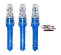 Lot de 3 Feux de Détresse pour Bateaux, Lampe d'urgence LED avec Haute Étanchéité pour Bateaux, Fusée d'urgence Marines Étanche, Luminaire de Sauveteur d'avertissement pour la Navigation en Extérieur