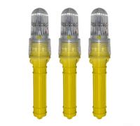 Lot de 3 feux de signalisation de pêche à piles pour conditions de faible visibilité et sécurité de navigation (jaune)