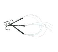 Lot de 3 feux de voie pour modélisme ferroviaire avec mât en treillis LED, construction en métal et résistances pour compatibilité de tension 12 V et 16 V