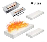 Lot de 3 fibres de silicate de calcium et de magnésium pour une stabilité de la flamme dans votre cheminée (30 × 20 × 1 cm)