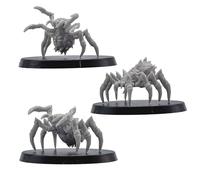 Lot de 3 figurines d'araignées géantes pour RPG de table | Créatures fantastiques de 32 mm | DnD, Pathfinder, Wargames | Figurines de chemin forgé | Modèles en résine grise pour joueurs