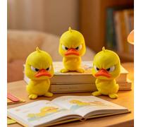 Lot de 3 figurines de collection Canard, pose debout en colère, mini statue | Petit animal de collection stable à base plate pour bureaux, tableaux de bord et étagères, 3,1 x 2,5 x 2,5 cm