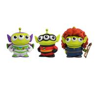 Lot de 3 figurines de personnages Pixar Alien Remix de 7,6 cm : M. Indestructible des Indestructibles, Buzz l'?clair de Toy Story et M?rida de Brave