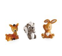 Lot de 3 Figurines Les Amis de la Forêt en Résine / Hauteur : 4 cm