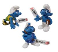 Lot de 3 figurines Schtroumpf : sprinter + écossais + étudiant / CS17