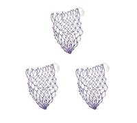 Lot de 3 filets à foin durables en nylon pour chevaux avec 10 trous de maille Violet 92 cm