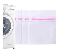 Lot de 3 filets à linge réutilisables - 50 cm x 60 cm - Avec fermeture éclair - Pour machine à laver et sèche-linge (3 pièces 60 cm x 60 cm)