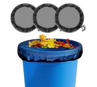 Lot de 3 filets pour citerne de pluie de 80 cm avec cordon de serrage réglable, moustiquaire, filet à mailles fines pour protéger contre les feuilles des insectes (80 cm)