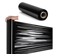 lot de 3 - Film étirable pour palette Transparent ou Noir 450 mm x 300 mètres pour palette - film emballage manuel (transparent)