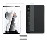 Lot de 3 films de protection complète pour tablette RedMagic Astra Gaming 9H en verre trempé 9H avec filet anti-poussière et protecteur d'objectif (argenté)