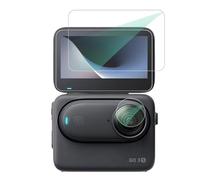 Lot de 3 films de protection d'écran en verre trempé pour Insta360 GO 3S - Film de protection d'écran transparent 9H - Anti-bulle HD - Anti-poussière et anti-rayures - Pour objectif d'appareil photo